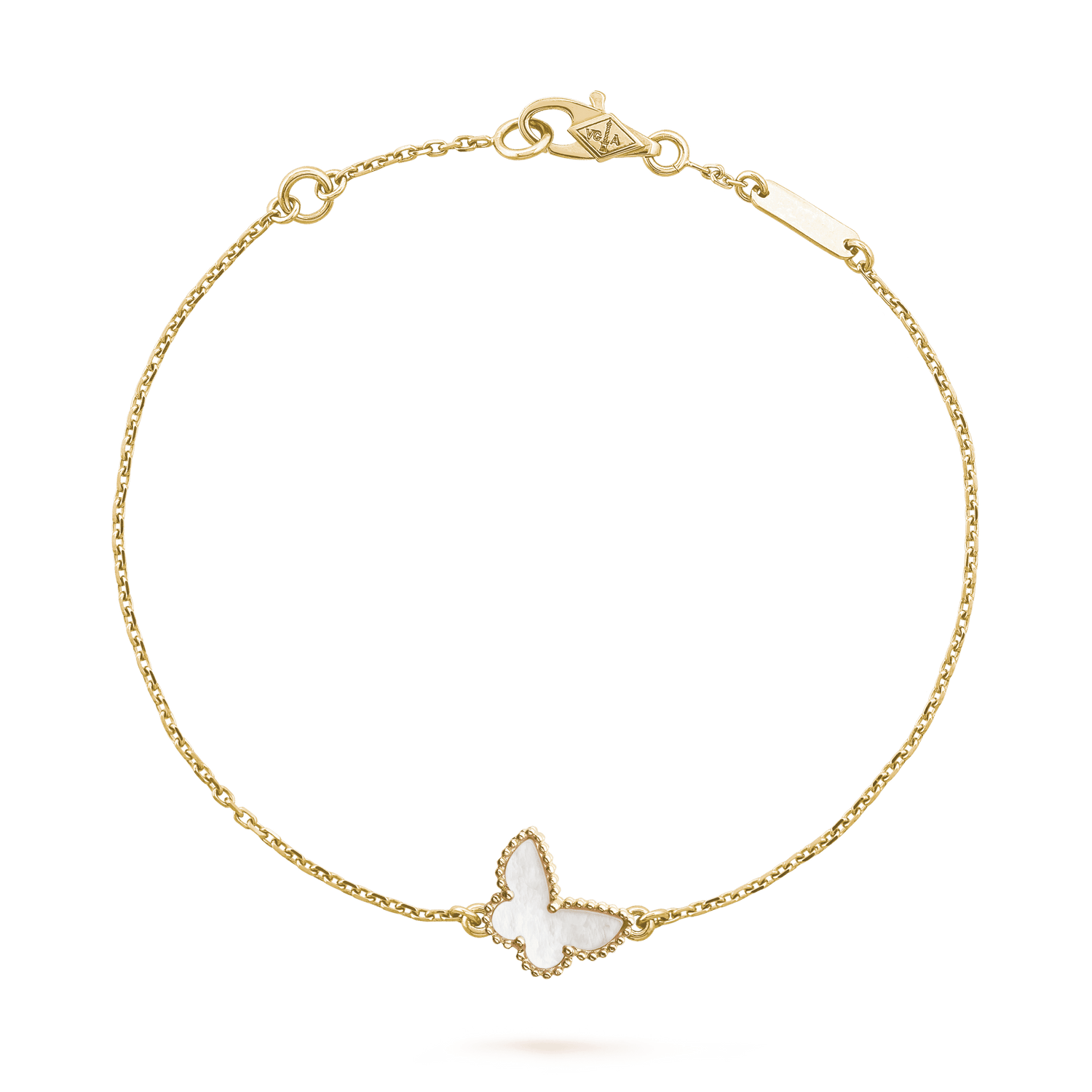 18K Lucky Alhambra Butterfly Pendant Bracelet