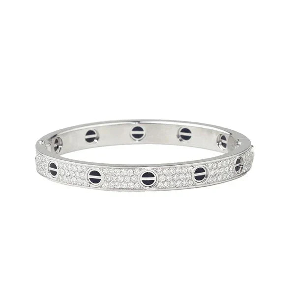 18K Diamond-paved Ceramic  Love Bracelet