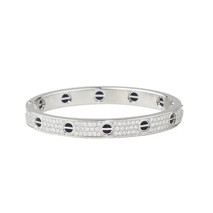 18K Diamond-paved Ceramic  Love Bracelet